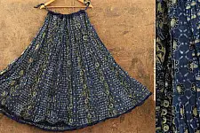 Flowers in a River ~ Ajrakh Skirt {Long}~ 1